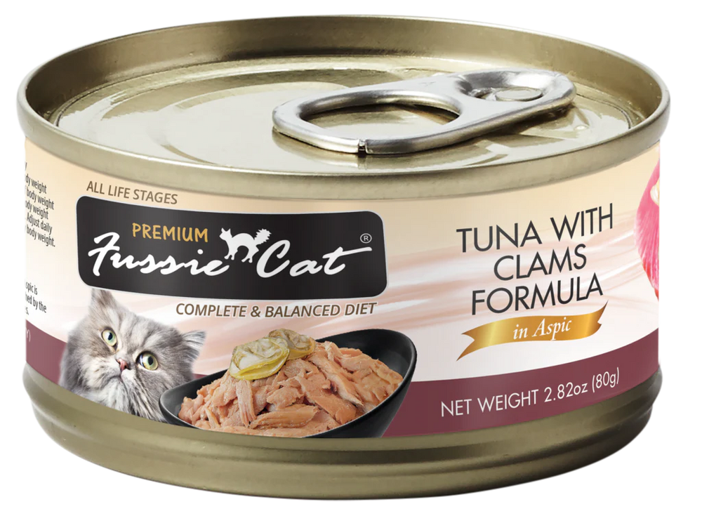 Fussie Cat Premium- Tuna With Clams Formula In Aspic (2.82oz)
