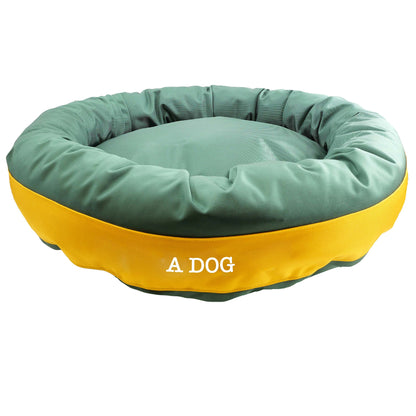 American Dog - Dog Bed Round Bolster Armor Baseball