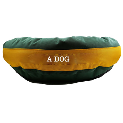 American Dog - Dog Bed Round Bolster Armor Baseball