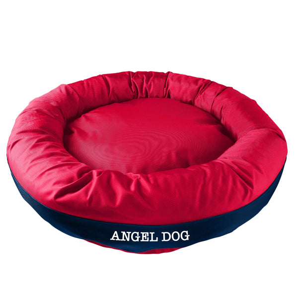 American Dog - Dog Bed Round Bolster Armor Baseball