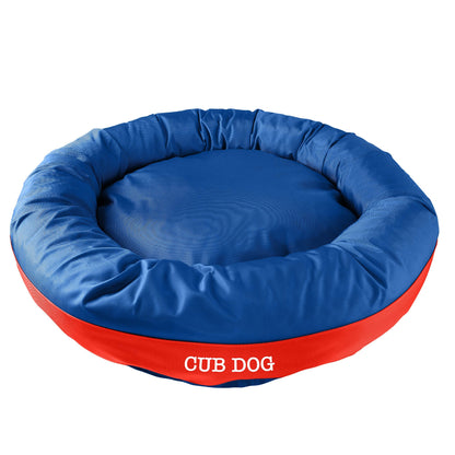 American Dog - Dog Bed Round Bolster Armor Baseball
