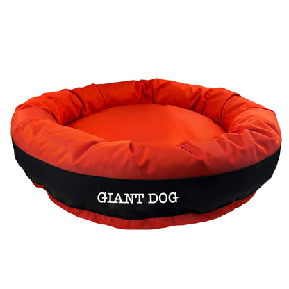 American Dog - Dog Bed Round Bolster Armor Baseball
