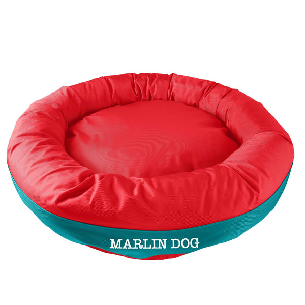 American Dog - Dog Bed Round Bolster Armor Baseball