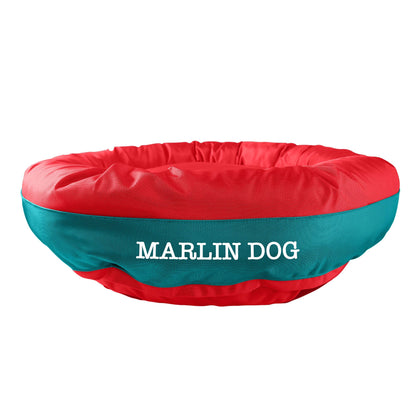 American Dog - Dog Bed Round Bolster Armor Baseball