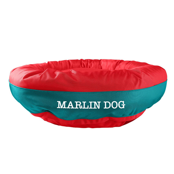 American Dog - Dog Bed Round Bolster Armor Baseball