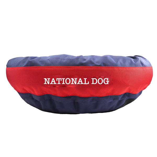 American Dog - Dog Bed Round Bolster Armor Baseball