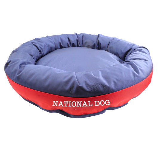 American Dog - Dog Bed Round Bolster Armor Baseball
