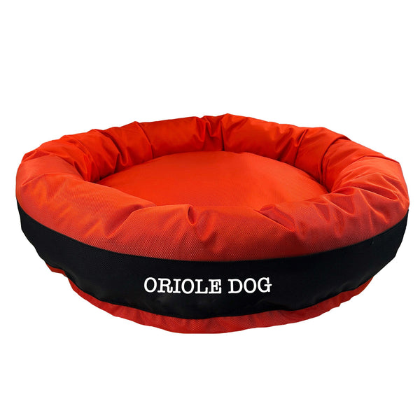 American Dog - Dog Bed Round Bolster Armor Baseball