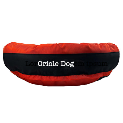 American Dog - Dog Bed Round Bolster Armor Baseball