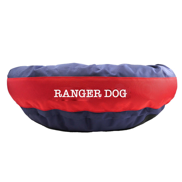 American Dog - Dog Bed Round Bolster Armor Baseball