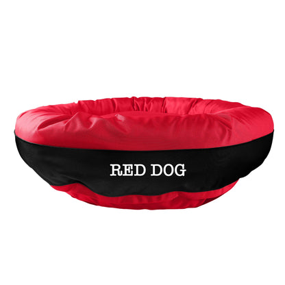 American Dog - Dog Bed Round Bolster Armor Baseball