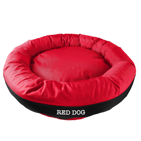 American Dog - Dog Bed Round Bolster Armor Baseball