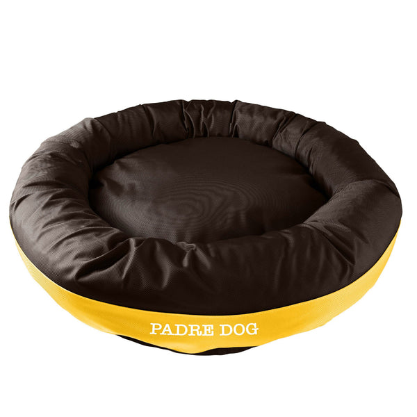 American Dog - Dog Bed Round Bolster Armor Baseball