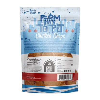 Farm To Pet - Chicago Chicken Chips for Dogs | Dog Treats To Celebrate Our Hometown