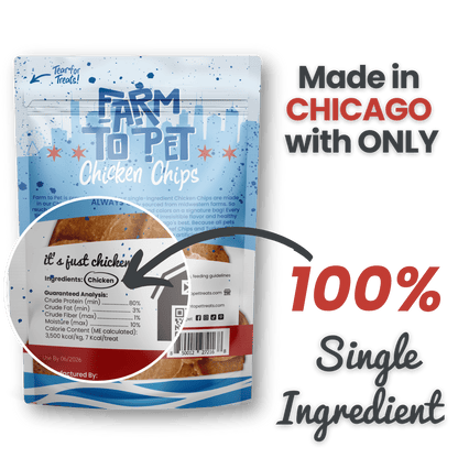 Farm To Pet - Chicago Chicken Chips for Dogs | Dog Treats To Celebrate Our Hometown
