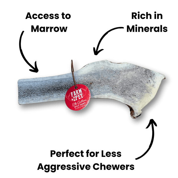 Farm To Pet - Split Elk Antlers for Dogs | All-Natural Antler Dog Chews