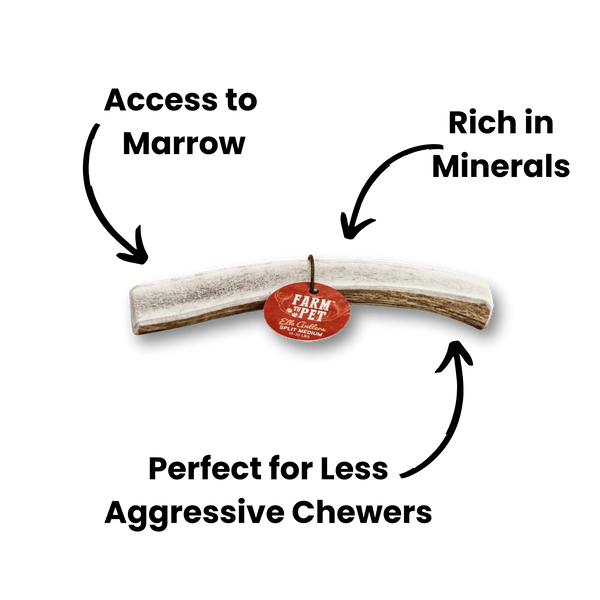 Farm To Pet - Split Elk Antlers for Dogs | All-Natural Antler Dog Chews