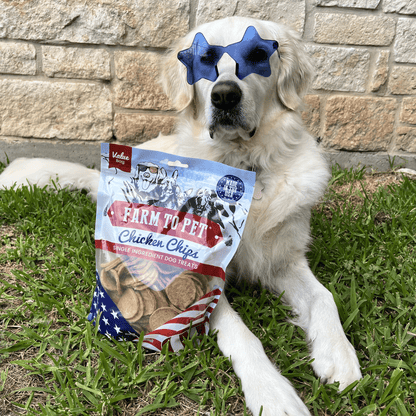 Farm To Pet - Americana Chicken Chips for Dogs | Celebrate with USA-made Dog Treats