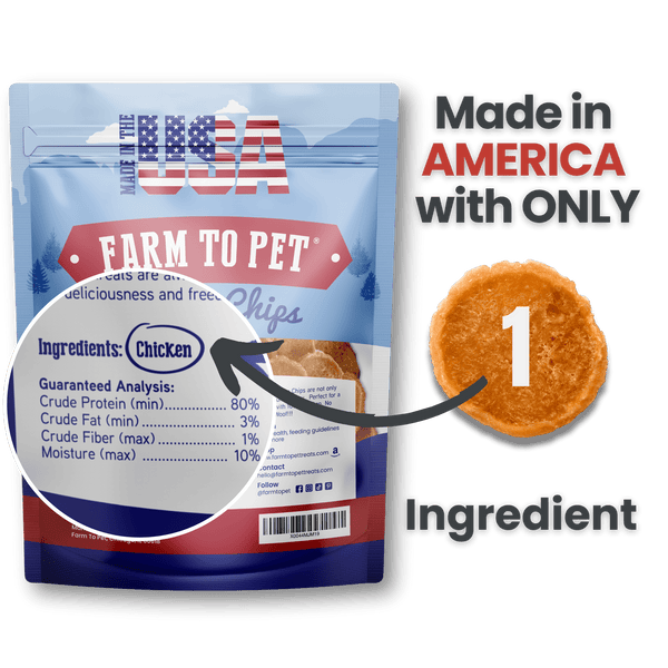 Farm To Pet - Americana Chicken Chips for Dogs | Celebrate with USA-made Dog Treats