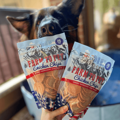 Farm To Pet - Americana Chicken Chips for Dogs | Celebrate with USA-made Dog Treats