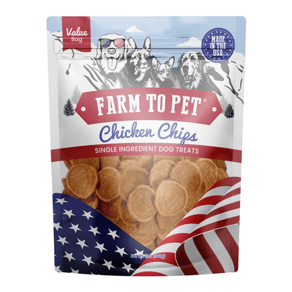 Farm To Pet - Americana Chicken Chips for Dogs | Celebrate with USA-made Dog Treats