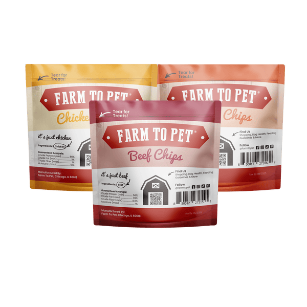 Farm To Pet - Chicken, Turkey, & Beef Snack Pack Trio
