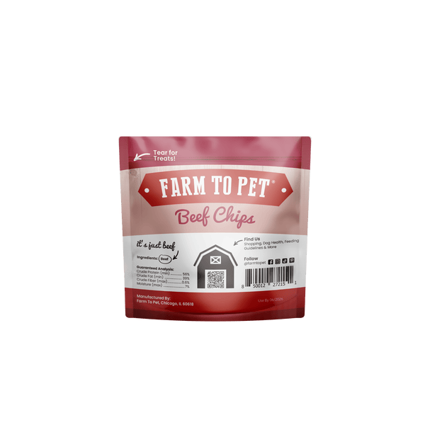 Farm To Pet - Beef Chips Snack Pack Bundles | Dog Treats for Training & Travel
