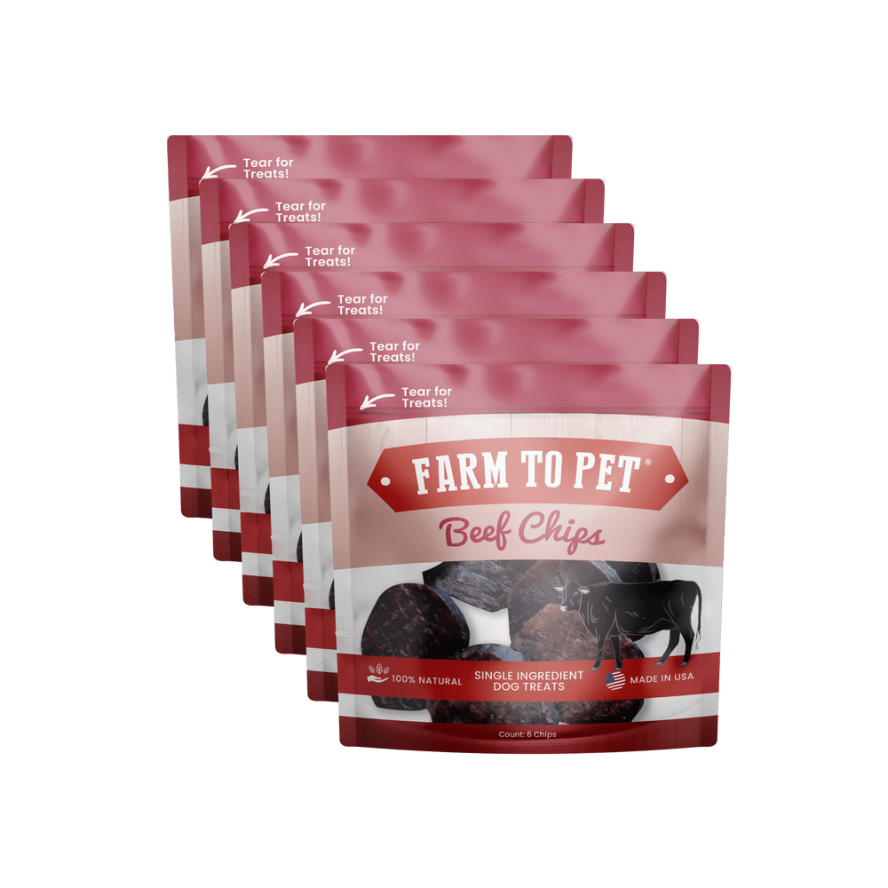 Farm To Pet - Beef Chips Snack Pack Bundles | Dog Treats for Training & Travel