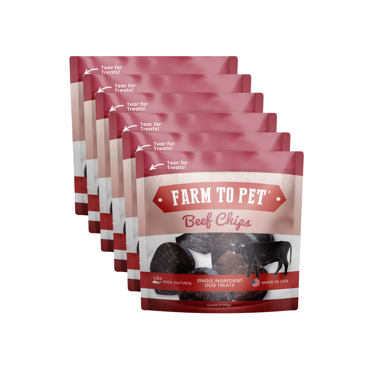 Farm To Pet - Beef Chips Snack Pack Bundles | Dog Treats for Training & Travel