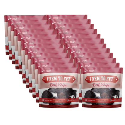 Farm To Pet - Beef Chips Snack Pack Bundles | Dog Treats for Training & Travel