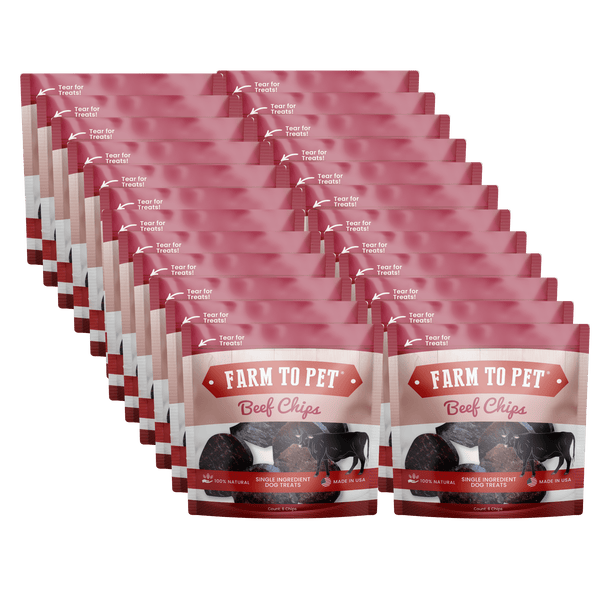 Farm To Pet - Beef Chips Snack Pack Bundles | Dog Treats for Training & Travel