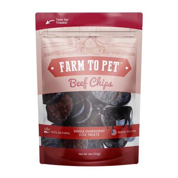 Farm To Pet - Beef Chips Dog Treats | Single-Ingredient Healthy Treats for Dogs