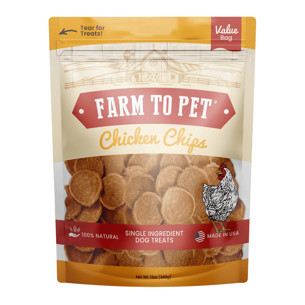 Farm To Pet - Chicken Chips for Dogs | All-Natural Single-Ingredient Dog Treats
