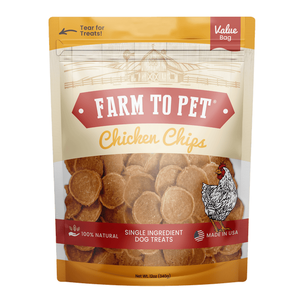 Farm To Pet - Chicken Chips for Dogs | All-Natural Single-Ingredient Dog Treats