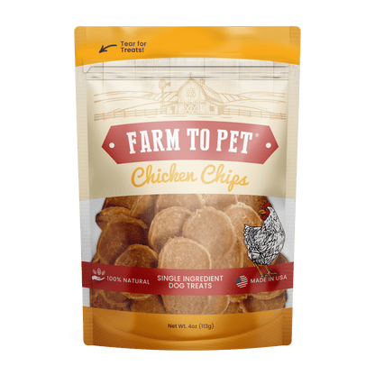 Farm To Pet - Chicken Chips for Dogs | All-Natural Single-Ingredient Dog Treats