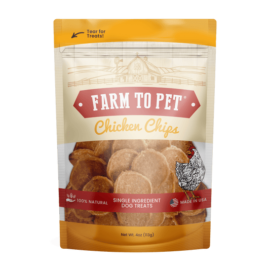 Farm To Pet - Chicken Chips for Dogs | All-Natural Single-Ingredient Dog Treats