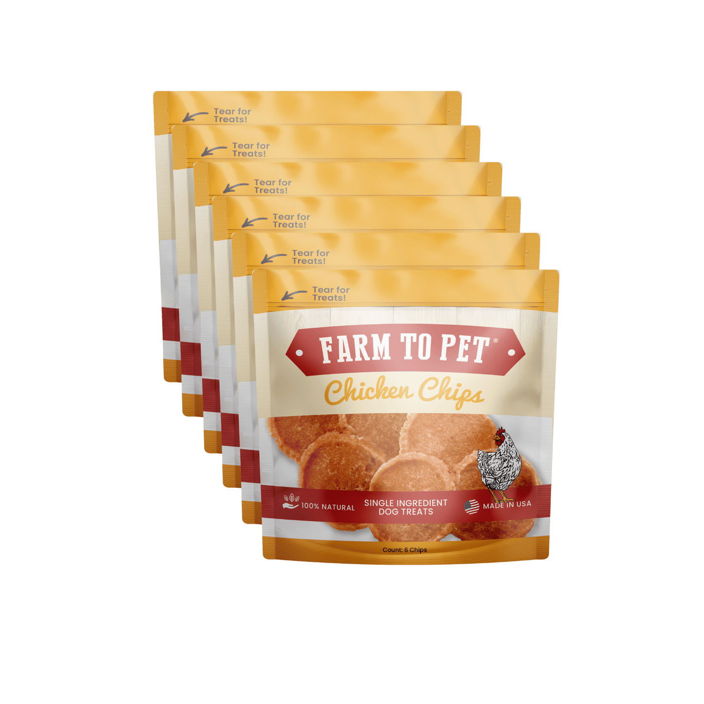 Farm To Pet - Chicken Chips Snack Pack Bundles | Dog Party Favors & Training Treats