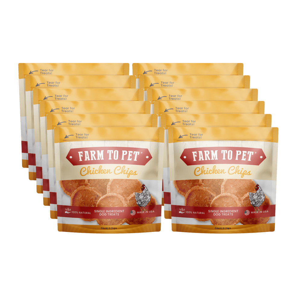 Farm To Pet - Chicken Chips Snack Pack Bundles | Dog Party Favors & Training Treats