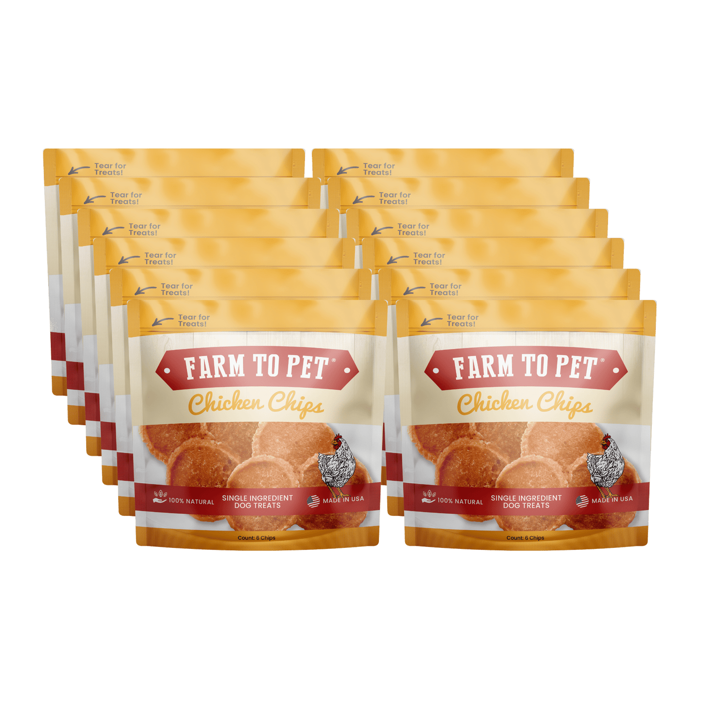 Farm To Pet - Chicken Chips Snack Pack Bundles | Dog Party Favors & Training Treats