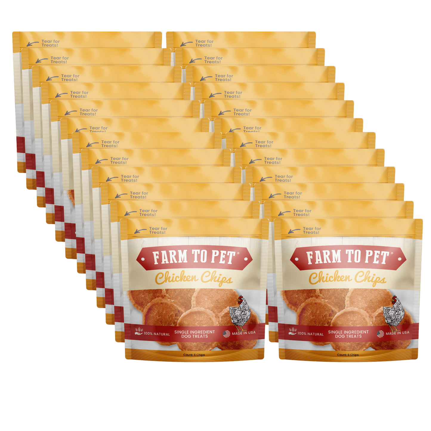 Farm To Pet - Chicken Chips Snack Pack Bundles | Dog Party Favors & Training Treats