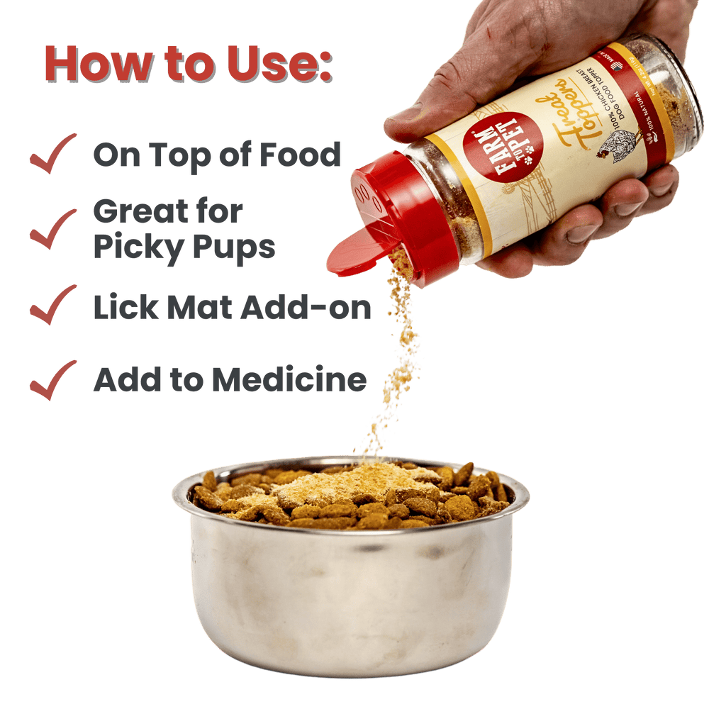 Farm To Pet - Treat Topper Chicken Dog Food Topper | Healthy Meal Supplement for Dogs