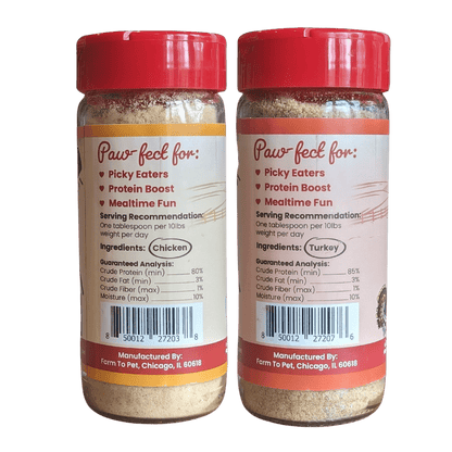 Farm To Pet - Chicken & Turkey Dog Food Topper Bundle