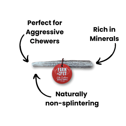 Farm To Pet - Whole Elk Antlers for Dogs | All-Natural Antler Dog Chews