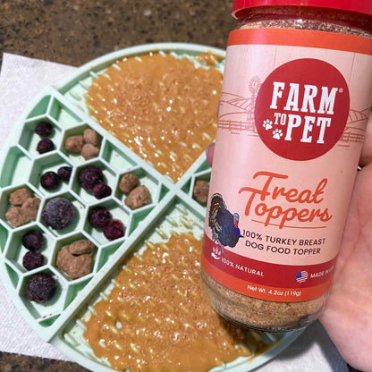 Farm To Pet - Treat Topper Turkey Dog Food Topper | Healthy Meal Supplement for Dogs