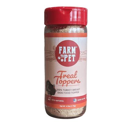 Farm To Pet - Treat Topper Turkey Dog Food Topper | Healthy Meal Supplement for Dogs