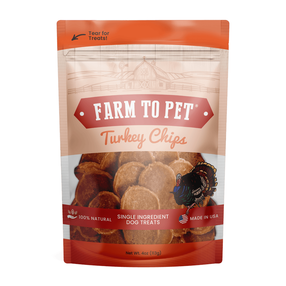 Farm To Pet - Turkey Chips for Dogs | All-Natural Single-Ingredient Healthy Dog Treats