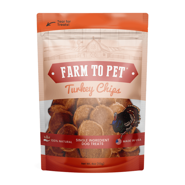 Farm To Pet - Turkey Chips for Dogs | All-Natural Single-Ingredient Healthy Dog Treats