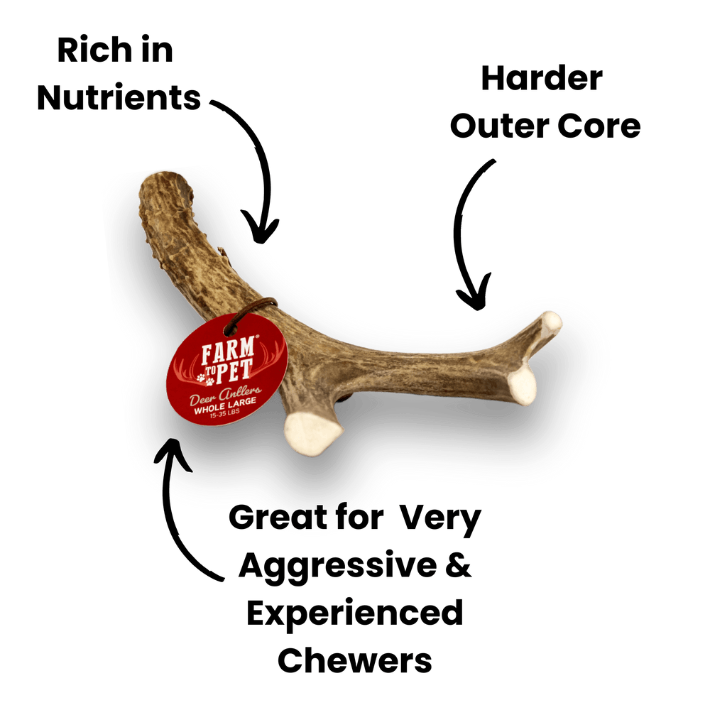 Farm To Pet - Deer Antler Dog Chews | Organic Antler Chews