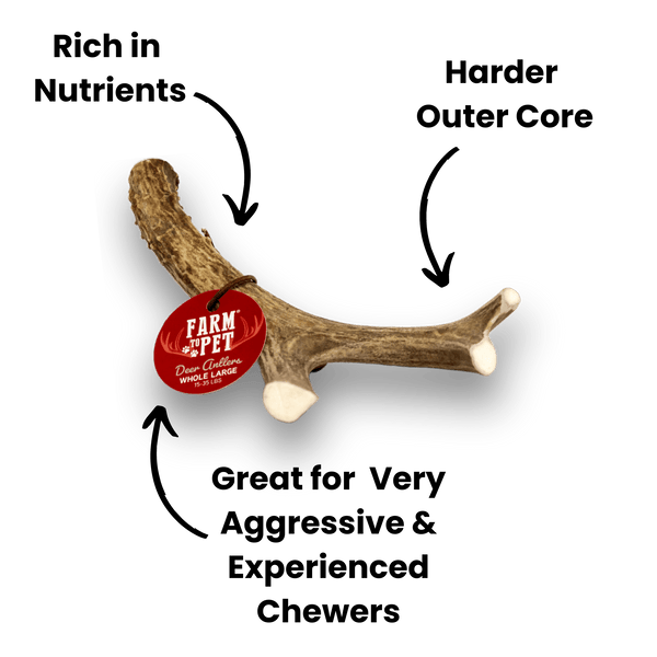 Farm To Pet - Deer Antler Dog Chews | Organic Antler Chews