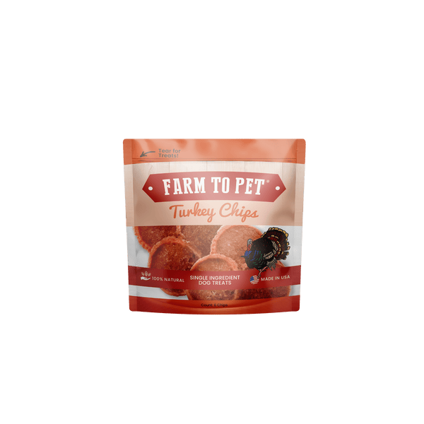 Farm To Pet - Turkey Chips Snack Pack Bundles | Low Allergen Treats for Training